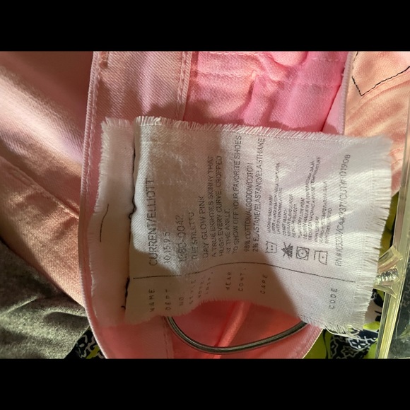 Current Elliott cool summer pink straight legged cropped jeans/sz 27/worn once** - Picture 8 of 8
